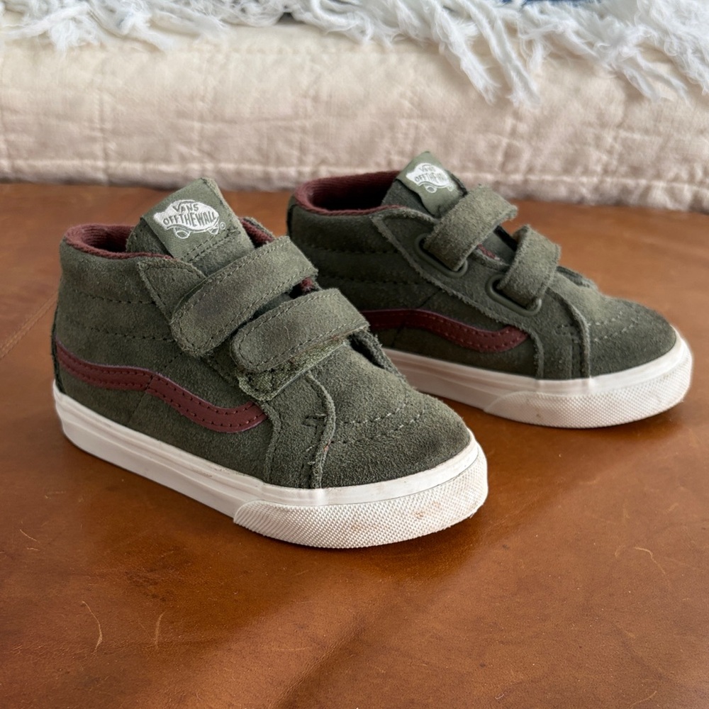 Toddler Vans Green and Brown High-Top Shoes